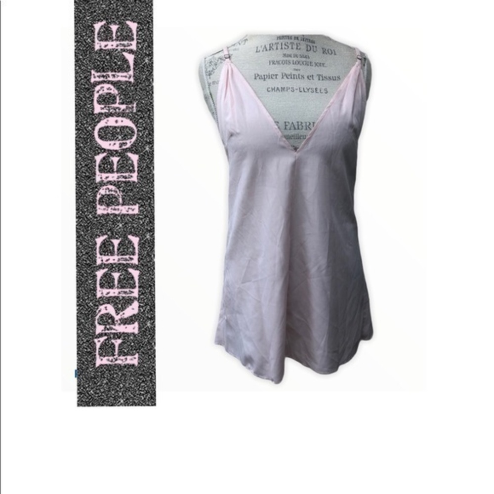 Free People Pink Spaghetti Strap Top   BD2